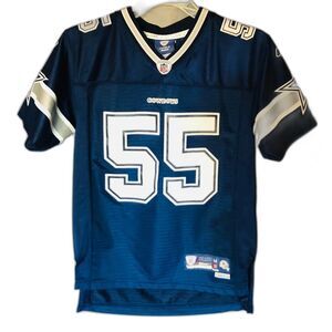 Dallas Cowboys #55 Zach Thomas NFL Reebok Jersey w/stitched Letters Youth M10-12